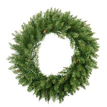 Northlight 36 in Pre-Lit Northern Pine Artificial Christmas Wreath with Multi-Color Lights