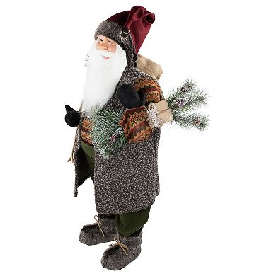 Northlight 36" Country Rustic Santa Claus Standing Christmas Figure Floor Décor