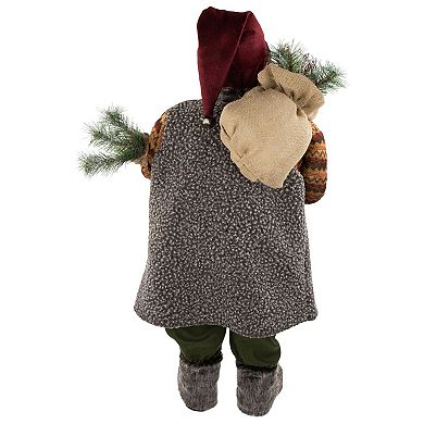 Northlight 36" Country Rustic Santa Claus Standing Christmas Figure Floor Décor