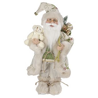 Northlight Santa Claus with Teddy Bear Floor Decor