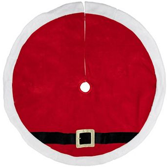 Northlight 48 in Velveteen Santa Claus Belt Buckle Christmas Tree Skirt