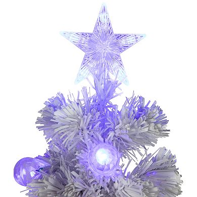 Northlight 4 ft. Pre-Lit Medium Iridescent Fiber Optic Artificial Christmas Tree