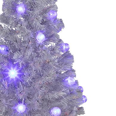 Northlight 4 ft. Pre-Lit Medium Iridescent Fiber Optic Artificial Christmas Tree