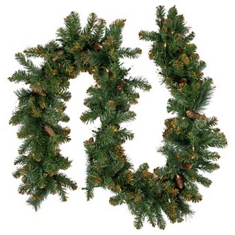 Northlight 9 ft. x 10 in Pre-Lit Yorkville Pine Artificial Christmas Garland