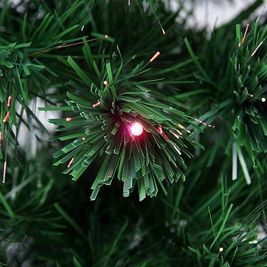 Northlight 3 ft. Pre-Lit LED Color Changing Fiber Optic Artificial Christmas Tree with Star Tree Topper