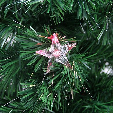 Northlight 3' Pre-Lit Color Changing Fiber Optic Artificial Christmas Tree & Stars