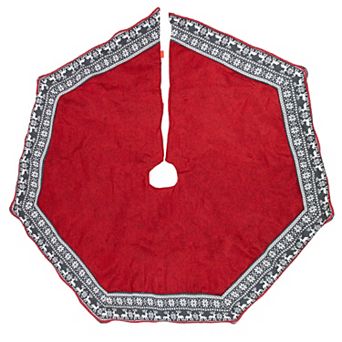 Northlight 50" Snowflake & Reindeer Christmas Tree Skirt
