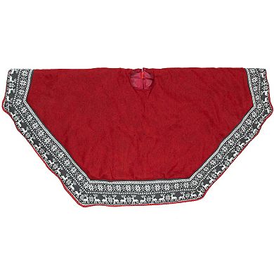 Northlight 50" Snowflake & Reindeer Christmas Tree Skirt