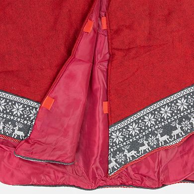 Northlight 50" Snowflake & Reindeer Christmas Tree Skirt