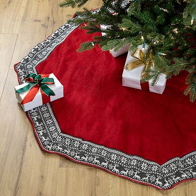 Northlight 50" Snowflake & Reindeer Christmas Tree Skirt