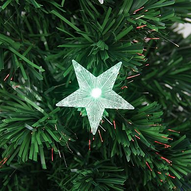 Northlight 3 ft. Pre-Lit Potted Color Changing Fiber Optic Artificial Christmas Tree