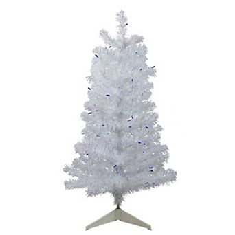 Northlight 3 ft. Pre-Lit White Medium Pine Artificial Christmas Tree