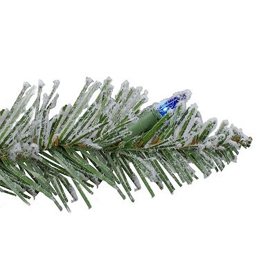 Northlight 9 ft. x 10 in. Pre-Lit Flocked Pine Artificial Christmas Garland