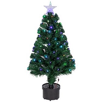 Northlight 4 ft. Pre-Lit LED Fiber Optic Artificial Christmas Tree with Color Changing Stars