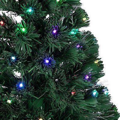 Northlight 4 ft. Pre-Lit LED Fiber Optic Artificial Christmas Tree with Color Changing Stars