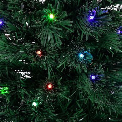 Northlight 4 ft. Pre-Lit LED Fiber Optic Artificial Christmas Tree with Color Changing Stars