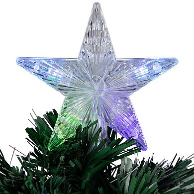 Northlight 4 ft. Pre-Lit LED Fiber Optic Artificial Christmas Tree with Color Changing Stars