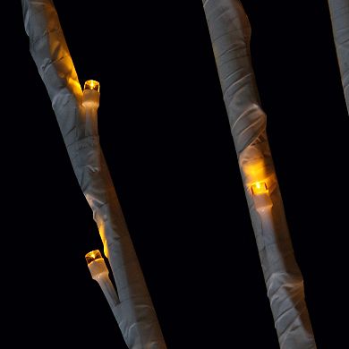 Northlight 6-pc. 4-ft. Yellow LED Yellow Branch Spray Christmas Pathway Markers Set