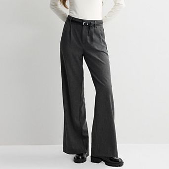 Juniors' SO® Wide-Leg Curvy Fit Trousers