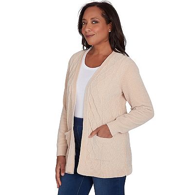 Alfred dunner chenille cardigan sweater best sale