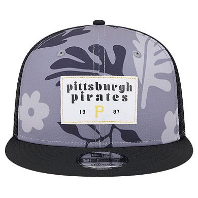 Men's New Era Black Pittsburgh Pirates Bikini Bottom Trucker 9FIFTY Snapback Hat