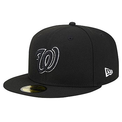 Men's New Era Black Washington Nationals Logo 59FIFTY Fitted Hat