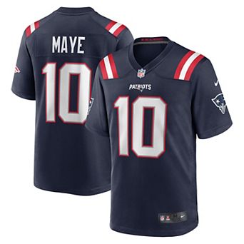 Men's Nike Drake Maye Navy New England Patriots Player Game Jersey