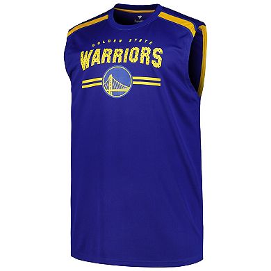 Men's Fanatics Royal Golden State Warriors Big & Tall Birdseye Muscle Tank Top