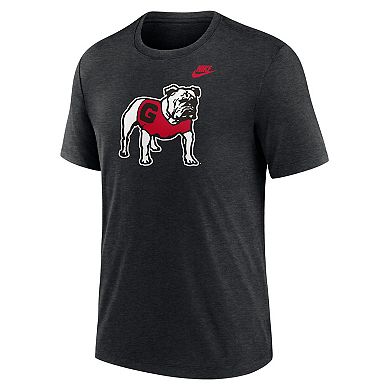 Men's Nike Heather Black Georgia Bulldogs Blitz Evergreen Legacy Primary Tri-Blend T-Shirt