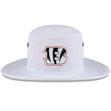 Men's New Era White Cincinnati Bengals 2024 NFL Training Camp Panama Bucket Hat