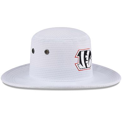 Men's New Era White Cincinnati Bengals 2024 NFL Training Camp Panama Bucket Hat