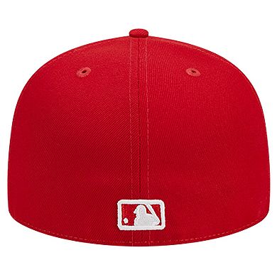 Men's New Era Red Cleveland Guardians Logo 59FIFTY Fitted Hat