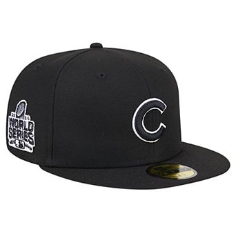 Men's New Era Black Chicago Cubs Logo 59FIFTY Fitted Hat