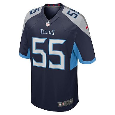 Men's Nike JC Latham Navy Tennessee Titans Player Game Jersey