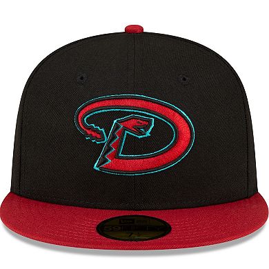 Men's New Era Black/Red Arizona Diamondbacks Road Authentic Collection On-Field 59FIFTY Fitted Hat
