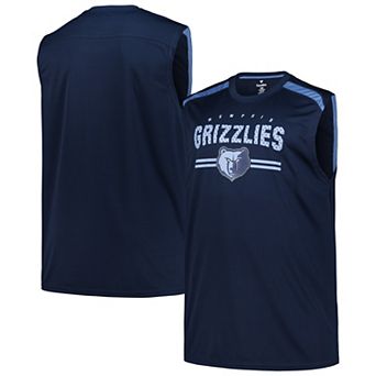Men's Fanatics Navy Memphis Grizzlies Big & Tall Birdseye Muscle Tank Top