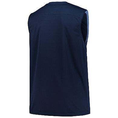 Men's Fanatics Navy Memphis Grizzlies Big & Tall Birdseye Muscle Tank Top