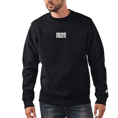 Men's Starter Black New York Giants 1925 Collection Long Sleeve Pullover Sweatshirt