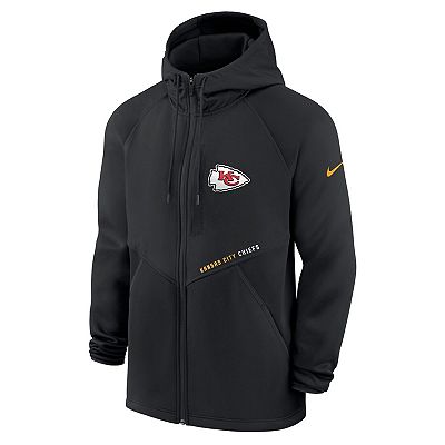 Men s Nike Black Kansas City Chiefs Spacer Raglan Performance Full Zip Hoodie