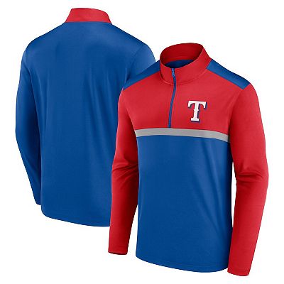 トップス QP Men's Fanatics Royal Texas Rangers Unstoppable Quarter-Zip Top