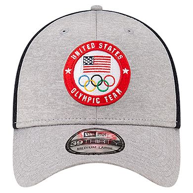 Men's New Era Gray Team USA Tech 39THIRTY Flex Hat