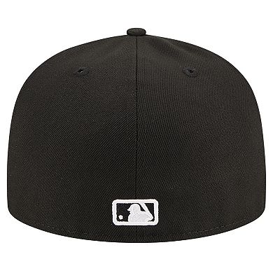 Men's New Era Black Milwaukee Brewers Logo 59FIFTY Fitted Hat