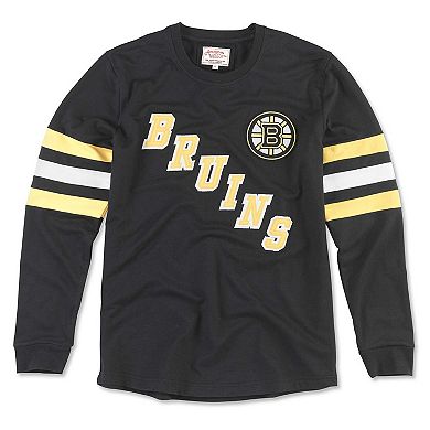 Men's American Needle Black Boston Bruins Sudbury Long Sleeve T-Shirt