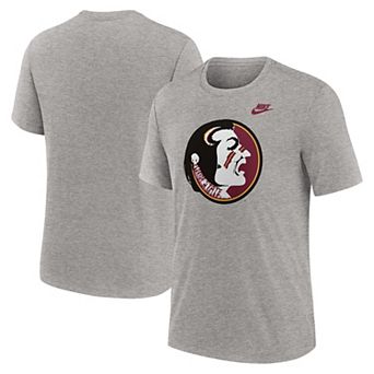 Men's Nike Heather Gray Florida State Seminoles Blitz Evergreen Legacy Primary Tri-Blend T-Shirt