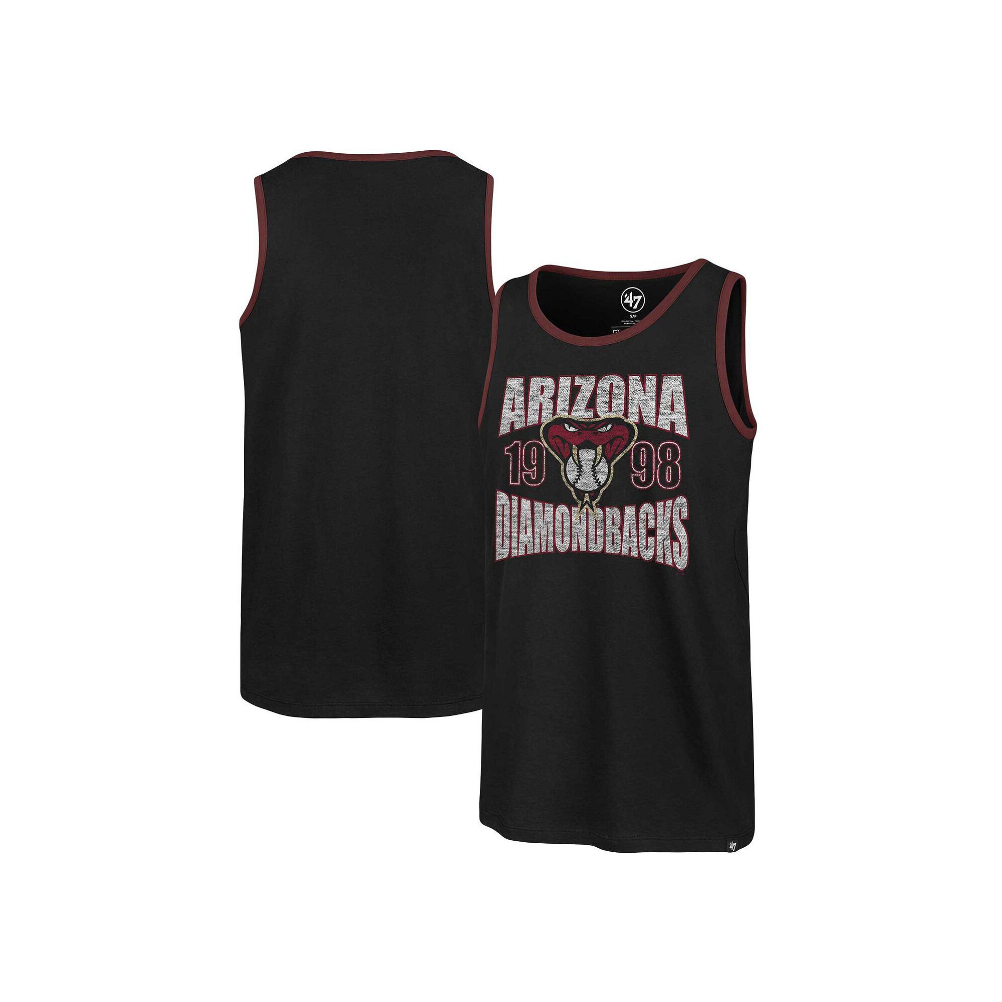 Mens 47 Black Arizona Diamondbacks Upload Franklin Tank Top, Size: Small