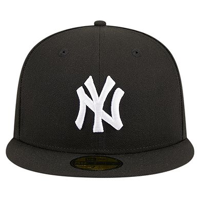Men's New Era Black New York Yankees Logo 59FIFTY Fitted Hat