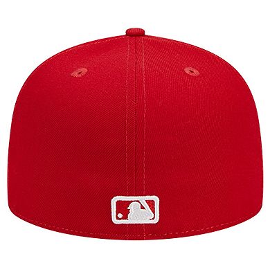 Men's New Era Red Milwaukee Brewers Logo 59FIFTY Fitted Hat