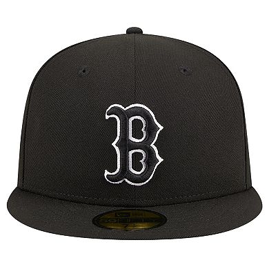 Men's New Era Black Boston Red Sox Logo 59FIFTY Fitted Hat