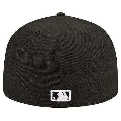 Men's New Era Black Boston Red Sox Logo 59FIFTY Fitted Hat