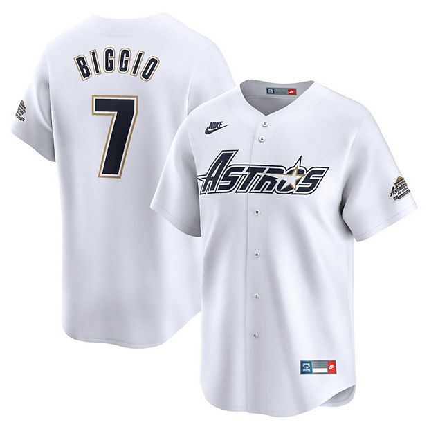 Men s Nike Craig Biggio White Houston Astros Throwback Cooperstown Collection Limited Jersey